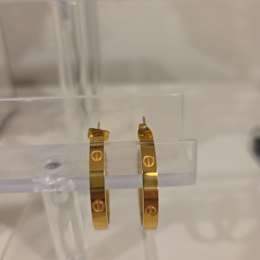 Designer inspired hoop earrings